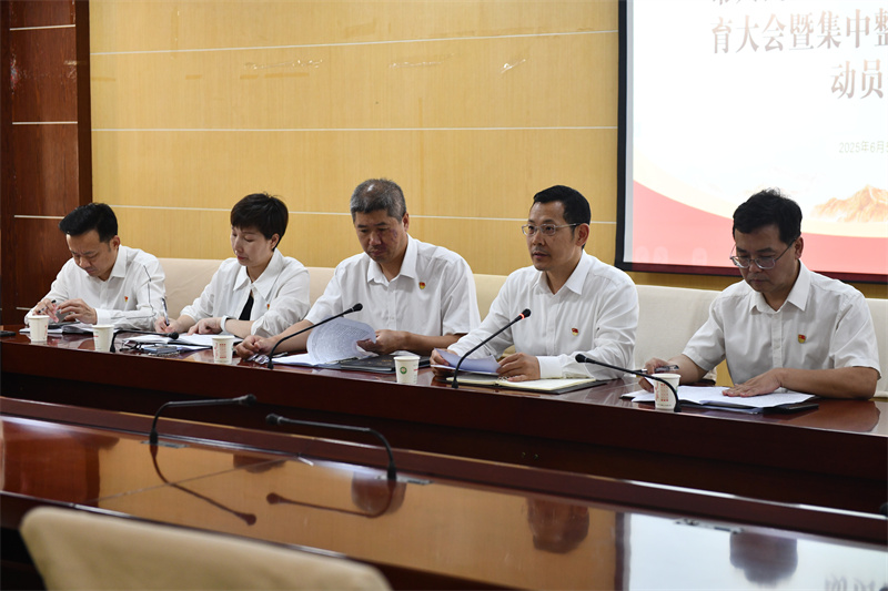 院党委副书记、院长李军华（右二）主持会议并作强调。.JPG